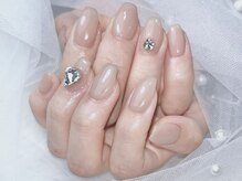 アネラ ネイルズ(Anela_nails)/ワンカラー+ワンホンパーツ