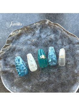 ジャミーラ/夏の海風ブルーネイル