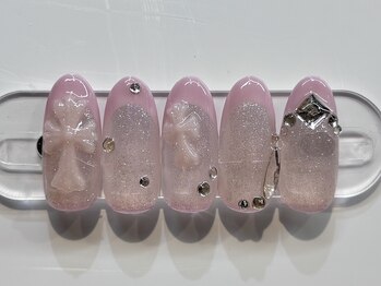 ピンク×ラメ×クロム