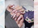  &nbsp;&nbsp;&nbsp;ピンククロムリボンネイル