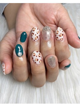 インプレス 鶴見店(Impress)/【Hand】ヒョウ柄ネイル