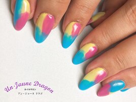 【自爪ネイル】カラフルアート