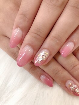 リリカネイル(Ririka nail)/グラデーション×シェル