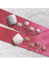 ブリオン 六本松店(Bullion)/ラッピングサテンフットネイル