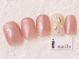 シンプルビジューピンク7480円