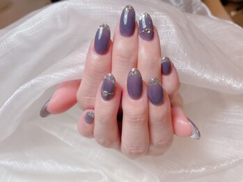 ミキネイルサロン(MiKi Nail Salon)/ガラスフレンチアート ¥7980