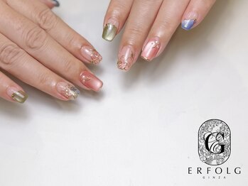 春カラー×フラワーネイル♪