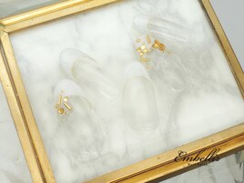 (1076)スタッズフレンチネイル