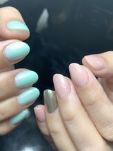 レディグリッター(Lady glitter)/ミント×ピンクベージュ