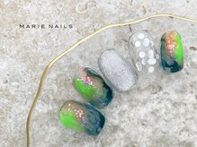 マリー ネイルズ いわきラトブ店(MARIE NAILS)/オーロラ 新規6600円税込 0515C