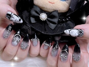 ネイル アリーズ セカンド(nail Allies 2nd)/黒グラデーション