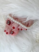 アンドネイルアンドビューティー(&NAIL and Beauty)/クリスマスフットネイル　