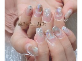 水彩ネイル　¥9800