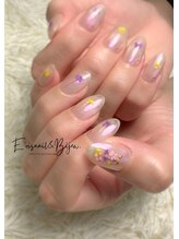 イリスネイル アンド ビジュー(E’risnail&Bijew.)/ラプンツェル風押し花Nail