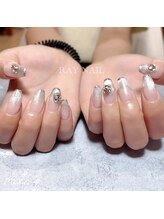 セラ ネイル(SERA Nail)/マググラデ×ビジューネイル
