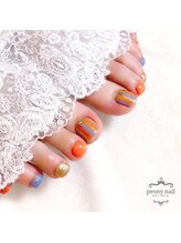 ピオニーネイル(peony nail)/ゴールド　ストライプ