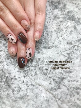 プライベート ネイルサロン マーマ(murmur)/牛柄ネイル