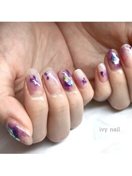 アイビーネイル(ivy-nail)/紫陽花ネイル♪