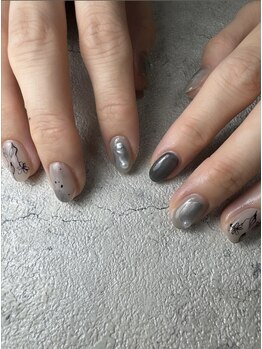 フラワーズネイル(flowers nail)/ニュアンス/オシャレネイル