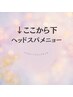 ↓ここから下脳スパ【ドライヘッドスパ】メニュー