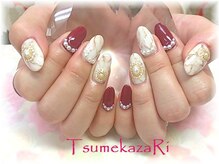 ツメカザリ(TsumekazaRi)/★大理石＆ボルドー★