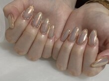 エル(alle.)/ゴールドフレームネイル♪