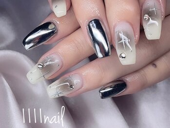 イチイチイチイチネイル(1111nail)/シルバーミラーでおまかせ♪