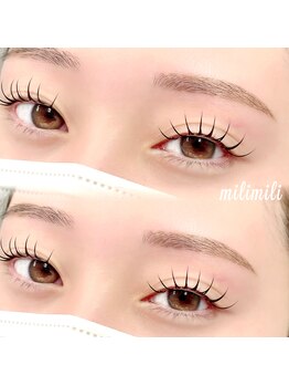 ミリミリ(milimili)の写真/【眉毛Wax】左右非対称など眉のお悩みに☆骨格、パーツから自眉を活かしたスタイリングに◎眉毛パーマも◎