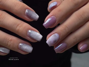 リッシュ キャトル 久屋大通店(RICHE quatre)の写真/短い爪でも可愛いニュアンスやぷっくりネイル、マグネットetcお洒落な個性派ネイルを楽しみたい方に！