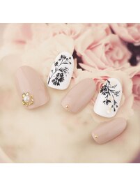 手描きクラシックフラワー