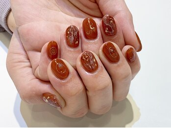 ネイルズ ララ(nails Lala)/オレンジブラウン