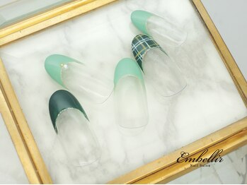アンベリール 横浜店(Embellir)/(1078)チェックフレンチネイル