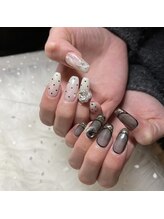 白べぇーっ 本店 湊町店/モノクロネイル