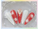 華やか雪柄デザイン