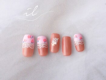 イル 神戸店/レース×バラネイル