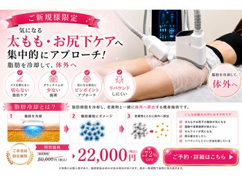 カイビサロン 武蔵小杉(KAIBI SALON)の写真/【7月中旬NewOpen】最新AIで脂肪冷却痩身/最大出力ー12°Cで冷却/最大4カップ/リポクール/安心の都度払い♪