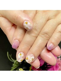秋のフラワーネイル