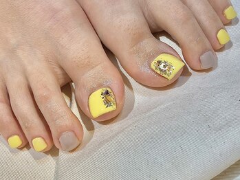 ビューティーフロア ビビット サロンアンドスクール(BEAUTYFLOOR vivid salon&school)/フットパステルイエロー★