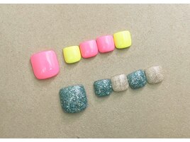 ワンカラーフットネイル☆