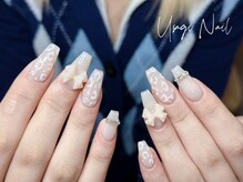 ウサギネイル 新大久保店(usagi nail)/マグネットフレンチ秋可愛い