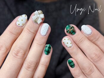 ウサギネイル 新大久保店(usagi nail)/マグネットフレンチ秋可愛い