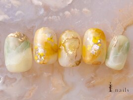 押し花金木犀ネイル