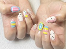 バーガンディ 鶴田(BURGUNDY)/カラフルポップネイル