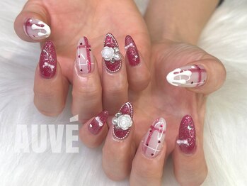 バレンタインネイル