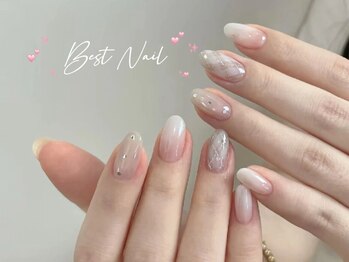 Best Nail 銀座店【ワンホンネイル・スカルプ・パラジェル・上品ジェルネイル】/シンプルチェックネイル