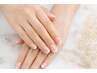 【HandNail】美フォルム美爪フレンチ♪パラジェルベース/ドライケア込