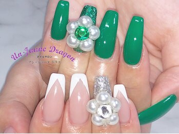 アン ジョーヌドラゴ/【ロングネイル】パールフラワー