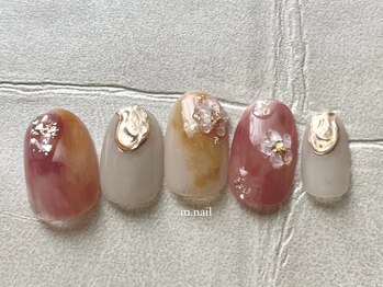 ぷっくりお花×ピンクニュアンス