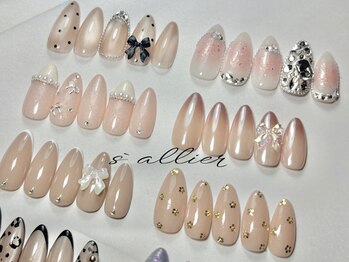 サリエ(S`allier)の写真/カラー&パーツ豊富に取り揃えております！季節のイベントに合わせてご提案♪爪の形や長さにお悩みの方も◎