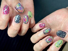韓国ニュアンス個性派ネイル☆